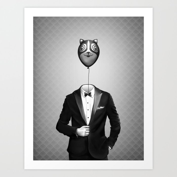 Mr. Kitty Art Print by Davies Babies